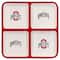 The Memory Company NCAA 4 Section Square Ceramic Tray